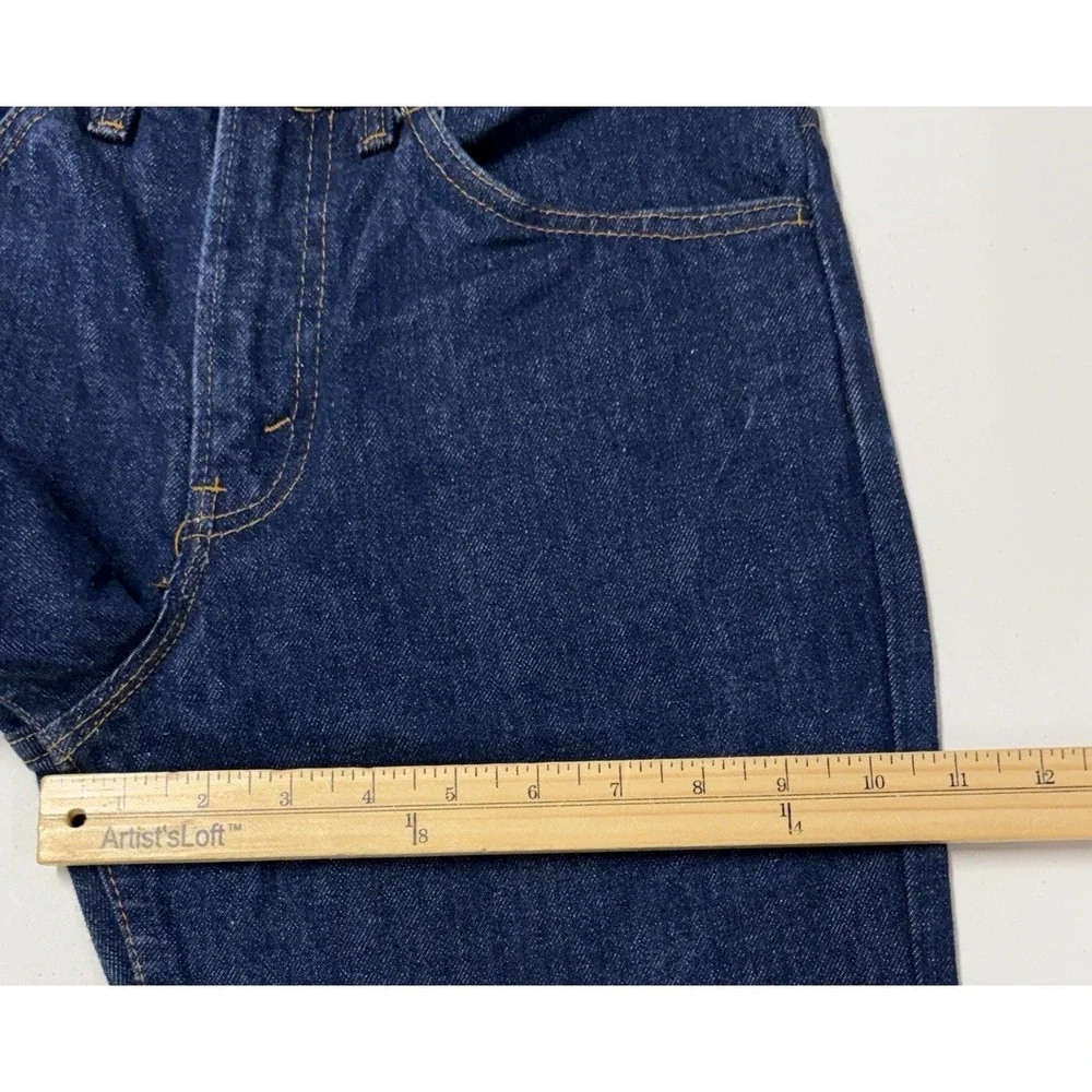 Vtg Levi's 519-0217 Orange Tab Jeans Men's Fits 28x34 Dark Wash USA 1981'